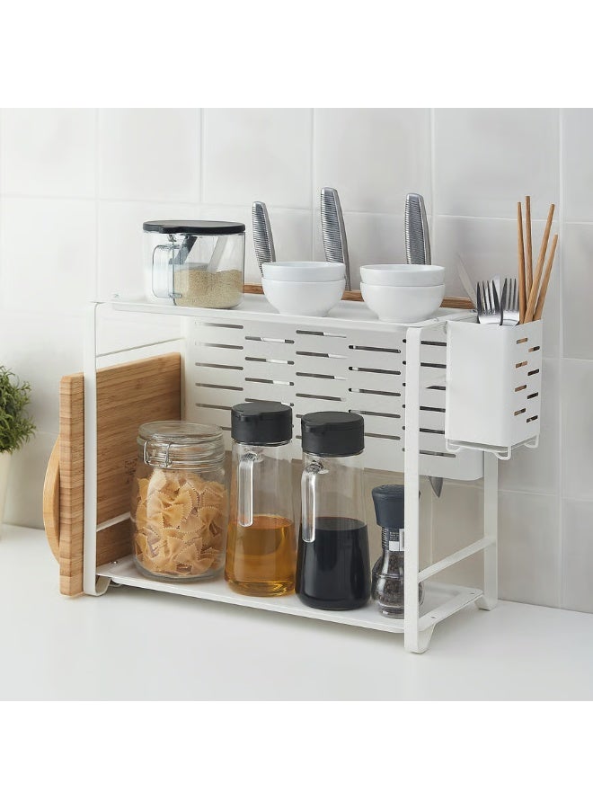 White Cutlery Stand – Compact 13 cm Utensil Holder for Kitchen Countertop or Table – Durable, Space-Saving Organizer for Spoons, Forks, Knives, and Kitchen Tools  - Image 4