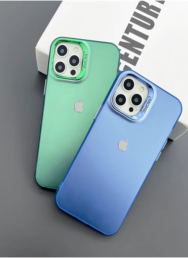 14 Pro Case With High Quality Hard Acrylic Shockproof And Rubber Frame, Colorful Anti-Fingerprint Back Protective Shell Cover For Iphone 14 Pro - Blue