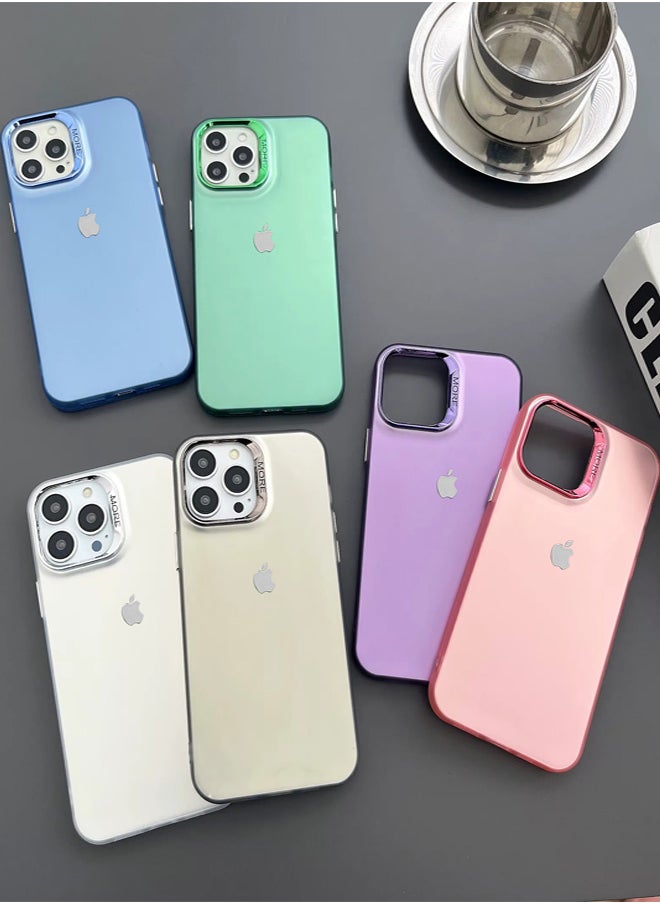 14 Pro Case With High Quality Hard Acrylic Shockproof And Rubber Frame, Colorful Anti-Fingerprint Back Protective Shell Cover For Iphone 14 Pro - Blue