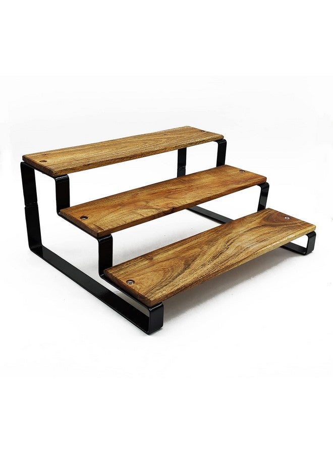 appeasy Kitchen Storage Organizer,3-tier metal and wood rack,Modern Countertop Stand Rack Organizer for Cabinet Shelf Kitchen Spice Rack, Utensil Holder(26D x 36W x 13H Centimeters) - Image 2