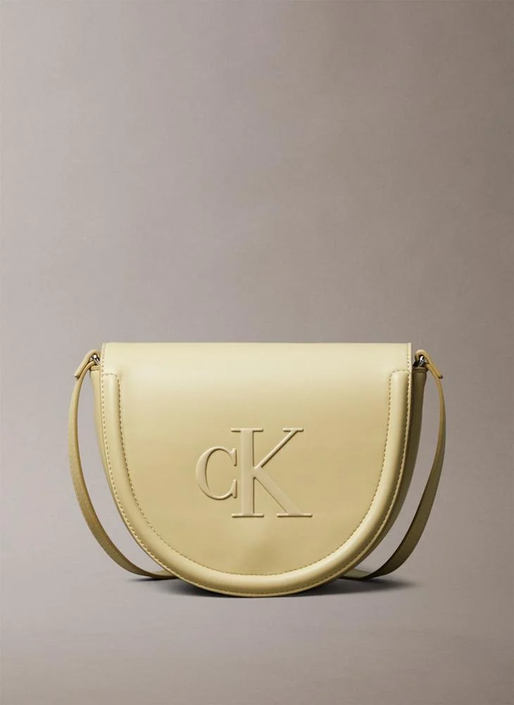 كالفن كلاين Logo Raised Saddle Crossbody