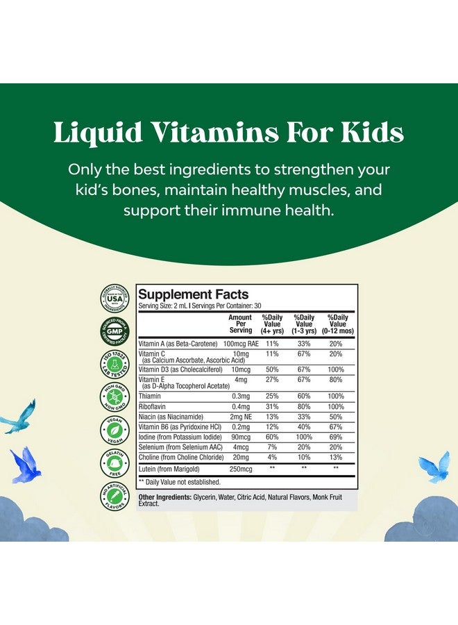 Natures Craft مكملات ناتشرز كرافت السائلة المتعددة الفيتامينات لدعم مناعة الأطفال - مكمل لذيذ للأطفال مع فيتامينات A و C و D3 و E و B6 لجميع الأعمار بامتصاص عالي - Image 3
