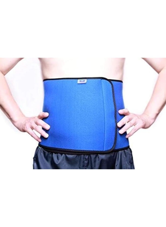 Generic XSPORT Abdominal Belt for Exercise Belly Fat Burning, Weight Loss, Fat Shaping, Waist Slimming, Width 25cm and Length 100cm - Blue - Image 1
