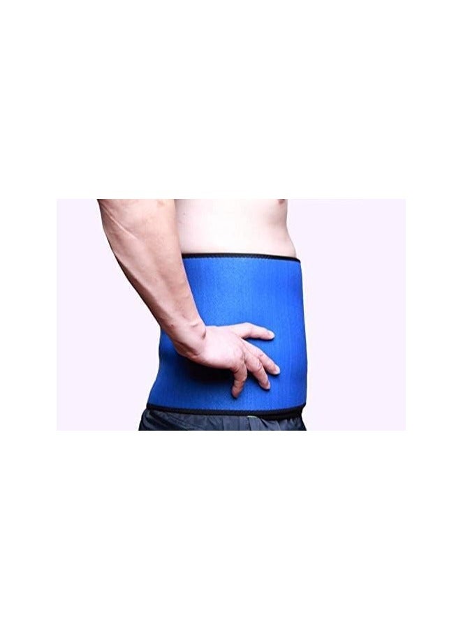 Generic XSPORT Abdominal Belt for Exercise Belly Fat Burning, Weight Loss, Fat Shaping, Waist Slimming, Width 25cm and Length 100cm - Blue - Image 2