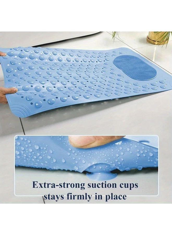 Light Pink Non Slip Bath Mat With Exfoliating Massage And Quick Drainage - Image 5