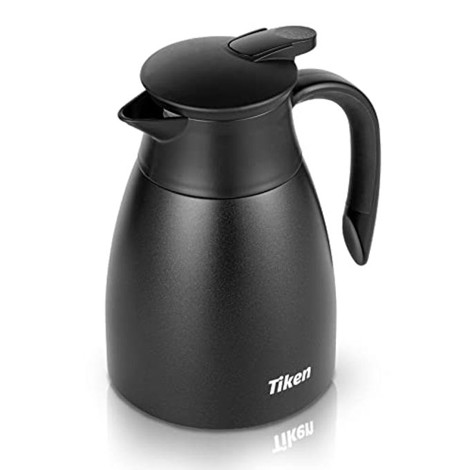 Tiken 34 Oz Thermal Coffee Carafe, Stainless Steel Insulated Vacuum Coffee Carafes For Keeping Hot, 1 Liter Beverage Dispenser (Starry Black) - Image 1