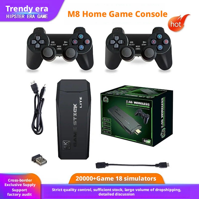 M8 Retro Home Game Console with Dual Wireless Controllers, HDMI Output - Image 2