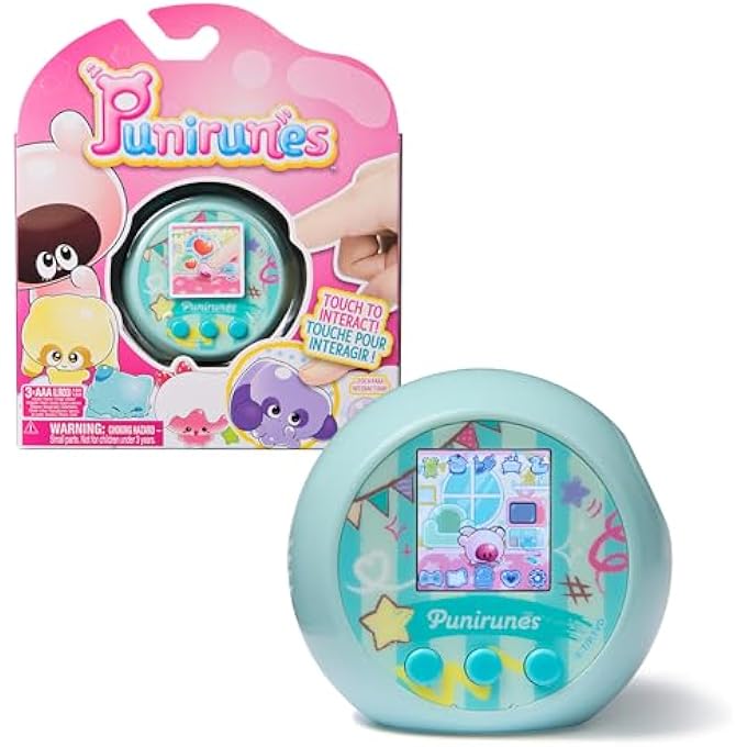 Punirunes, Interactive Digital Toy with 55 Squishy Characters Inside, Reacts to Touch, Full-Colour Display, Kids Toys for Girls & Boys Aged 5 and up - Image 1