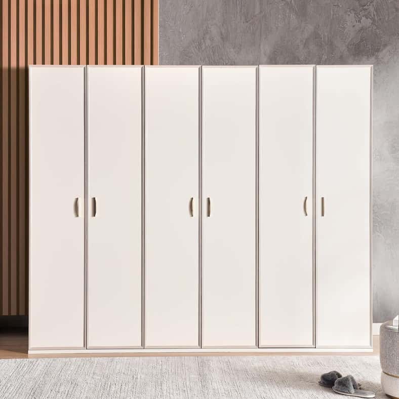 Pan Home خزانة بيج بـ 6 أبواب - Image 3