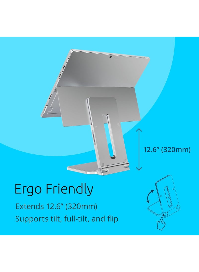 Kensington Kensington Elevated Stand Adjustable for Surface Stand for Desk onSkid Tablet Holder Designed for SurfacePro Silver K58277WW  - Image 3