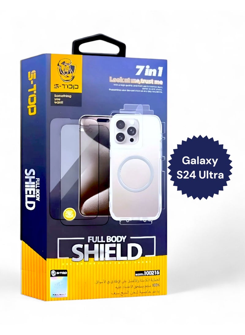 Neon Samsung Galaxy S24 Ultra, Full Protection Package with Privacy Screen Protector and MagSafe Wireless Charging Case, Complete Protection for Your Device Against Scratches and Drops, New and Original Package - Image 2