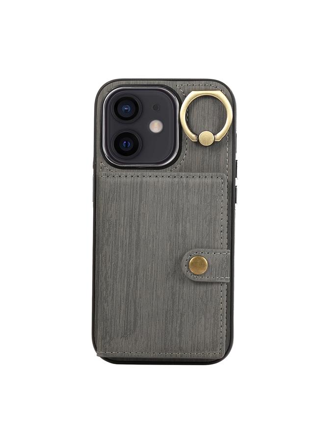 زبون جراب لهاتف iPhone 12 / 12 Pro، جراب محفظة بحلقة وملمس ناعم - Image 1