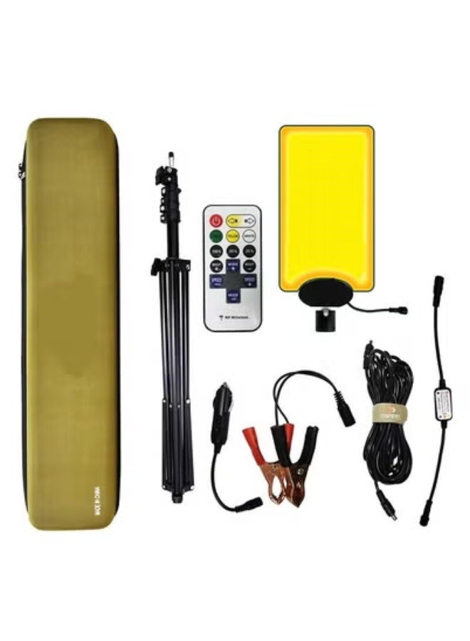 جاجيك Portable Outdoor Dual Color Lighting with Telescopic Tripod – DC 12V COB LED Camping Light with Adjustable Brightness – Durable, Lightweight, and Easy-to-Setup Lamp for Hiking, Night Fishing, Emergency & Outdoor Activities – Long-Lasting Illumination with Stable Tripod Base  - Image 1