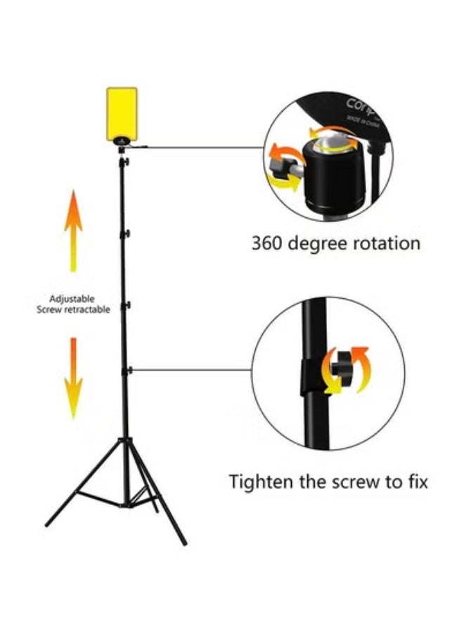 جاجيك Portable Outdoor Dual Color Lighting with Telescopic Tripod – DC 12V COB LED Camping Light with Adjustable Brightness – Durable, Lightweight, and Easy-to-Setup Lamp for Hiking, Night Fishing, Emergency & Outdoor Activities – Long-Lasting Illumination with Stable Tripod Base  - Image 4