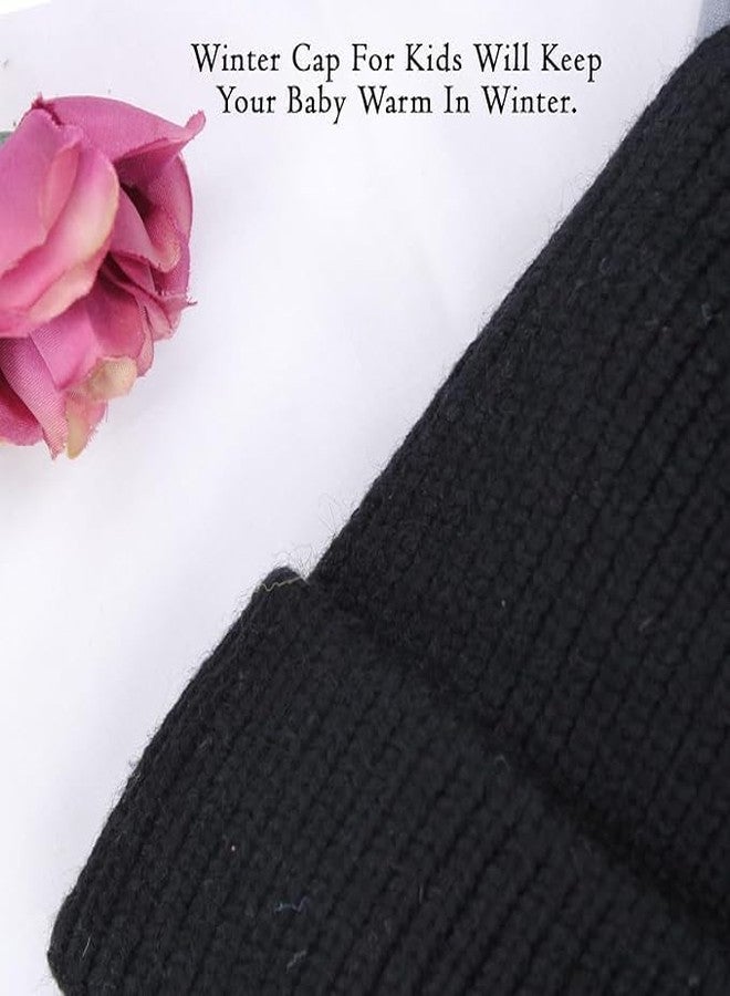 Glan قبعة صوفية دافئة للأطفال والرضع من GLAN (عبوة من 1) (مقاس حر، أسود)  - Image 4