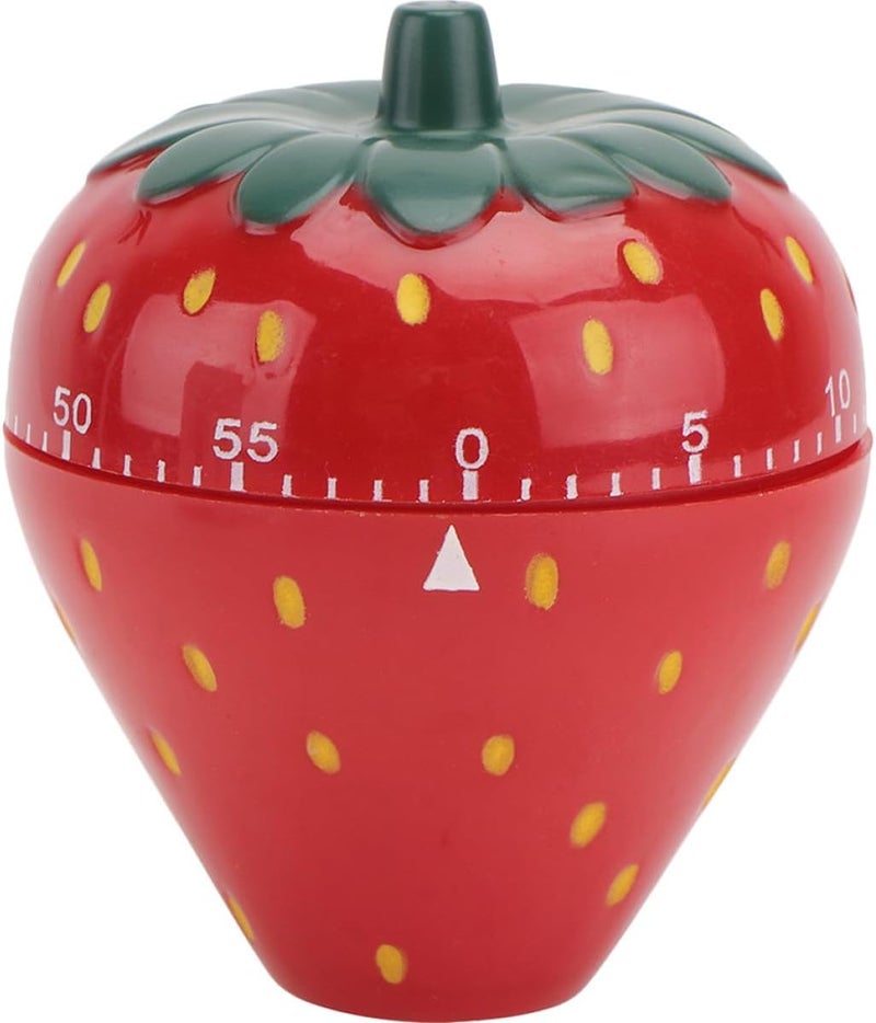 Strawberry Shaped Mechanical Kitchen Timer Cute Home Baking Countdown Timer Lovely Alarm Clock for Cooking and Kitchen Decor - Image 1
