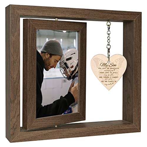 EYITUPC Sympathy Gifts for Loss of Son Memorial Picture Frame In Memory of Son Grief Remembrance Bereavement Gifts Display Two 4x6