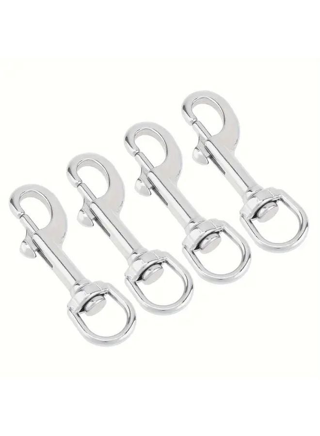 خطاف الزناد الدوار من الفولاذ المقاوم للصدأ 316 عالي الجودة البحري بلون فضي مقاس 3.03 بوصة - Image 4