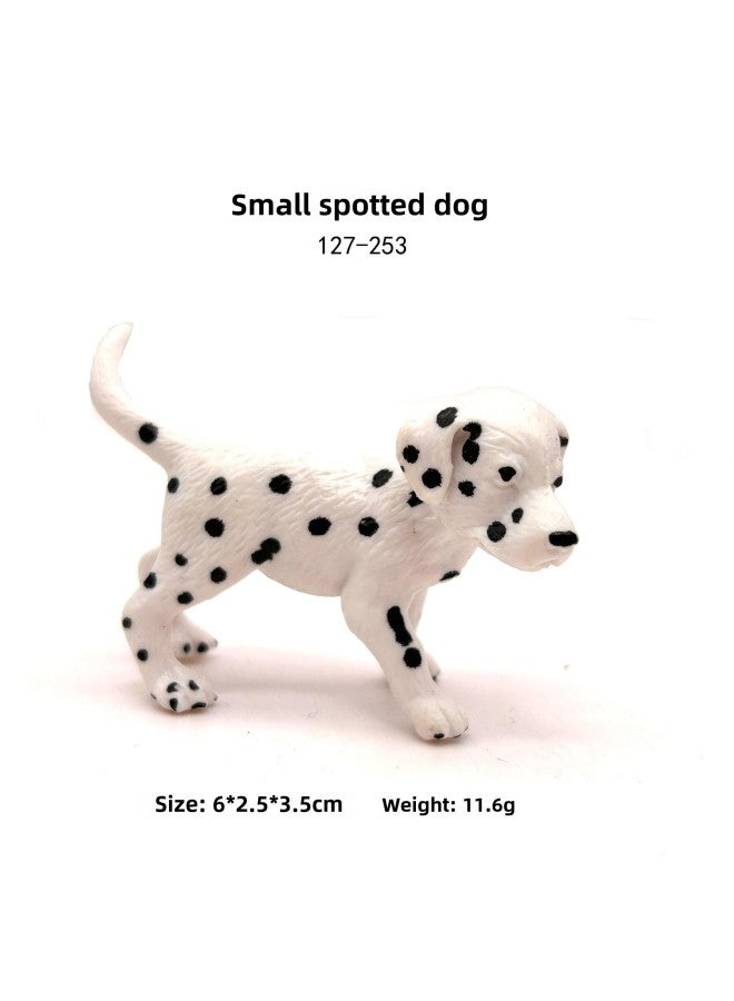 Mini Puppy Simulation Solid Animal Model Chai Dog Poodle Boxer Dog Dalmatians Shar Pea Model Toy-Color:127-253 Little Dalmatians  - Image 1