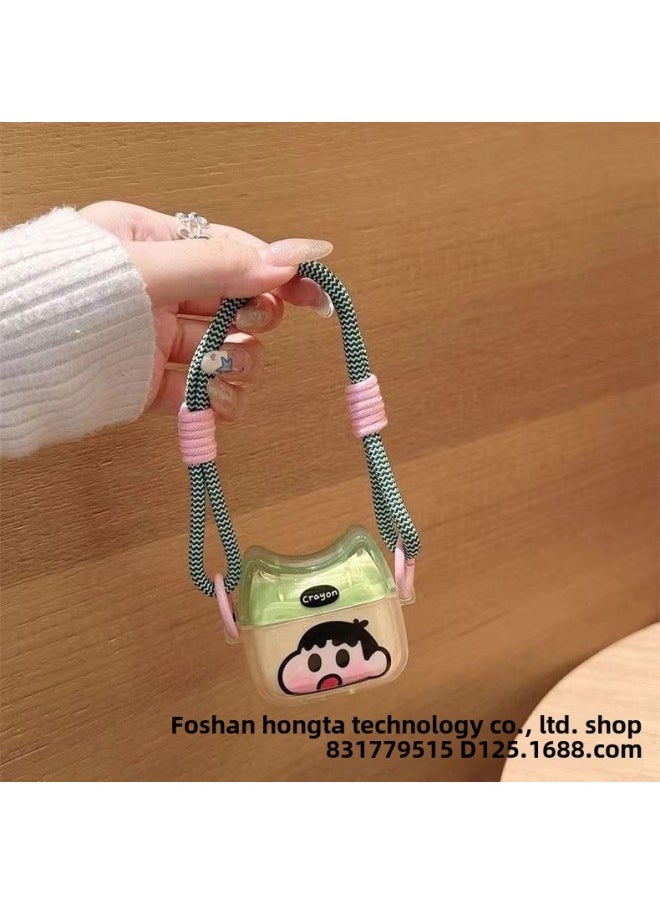 Generic Cute Cat Ear Portable Lanyard Suitable For Apple Wireless Bluetooth Airpods Pro2 Generation Headset 3 Generation Protective Cover-Color:Small Lanyard Independent Packaging-Applicable Model:Airpods 3 Generations  - Image 1