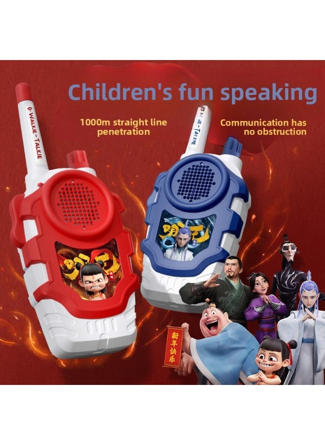 Generic Which Children's Long-distance Outdoor Toy Walkie-talkie Parent-child Interaction 1000 Meters Dialogue Charging-Color:A Pair Of [culomi + Culomi] 1 0.1m Key Calls-Specification:Rechargeable Version [follow/collect] Comes With Lanyard, Lightning Fast Delivery  - Image 3