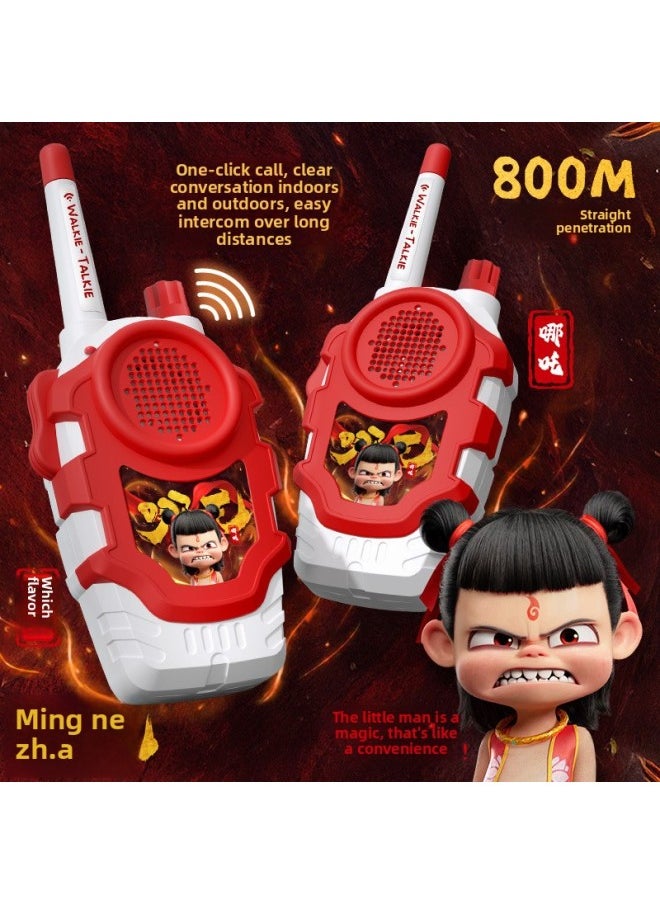 Generic Which Children's Long-distance Outdoor Toy Walkie-talkie Parent-child Interaction 1000 Meters Dialogue Charging-Color:A Pair Of [culomi + Culomi] 1 0.1m Key Calls-Specification:Rechargeable Version [follow/collect] Comes With Lanyard, Lightning Fast Delivery  - Image 2