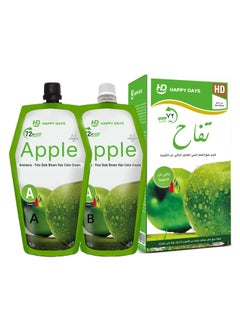 HAPPY DAYS Ammonia Free Hair Color Cream - 500 ml Cream + 500 ml Developer - Apple (Dark brown)  - Image 2