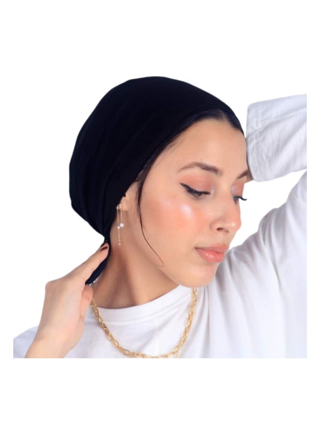 Soft Cotton Lycra Gel Bandana with Front Tie - Oversized - Solid Colors - Image 4
