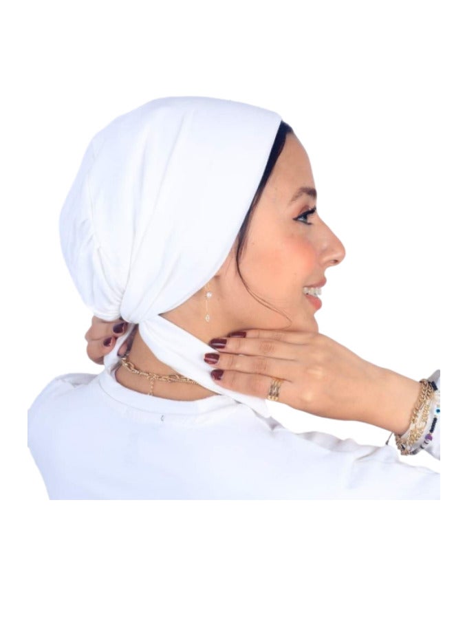Soft Cotton Lycra Gel Bandana with Front Tie - Oversized - Solid Colors - Image 5