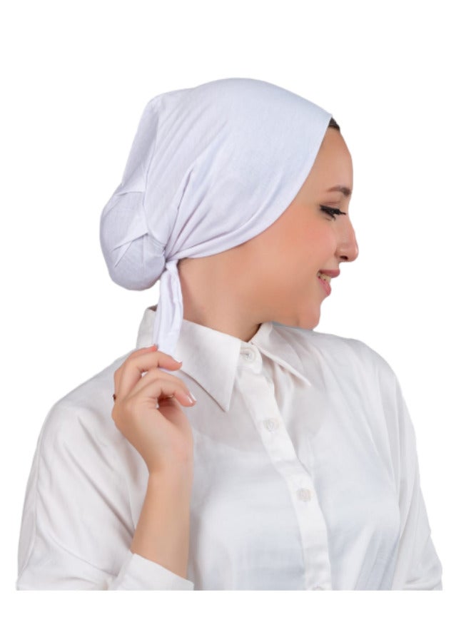 Soft Cotton Lycra Gel Bandana with Front Tie - Oversized - Solid Colors - Image 2