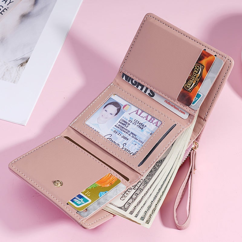 Multifunctional Solid Color PU Leather Wallet, RFID Blocking Design Portable Daily Storage Purse for Cards Cash Coin Business Use - Image 2