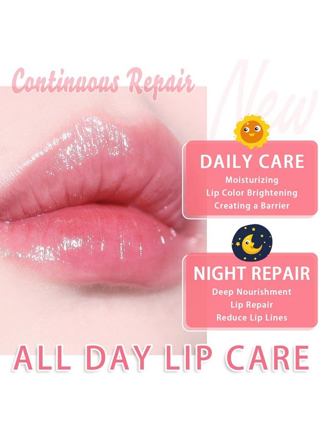 LemonSac - 3 Pcs Bee Balm Lip Balm Honey Pot Watermelon & Cherry & Strawberry Lip Mask Overnight Propolis Moisturizing Lip Balm Hydrating Prevention Dry And Crack Lip Scrubs Exfoliator Lip Wrinkle Care (Set C) - Image 1