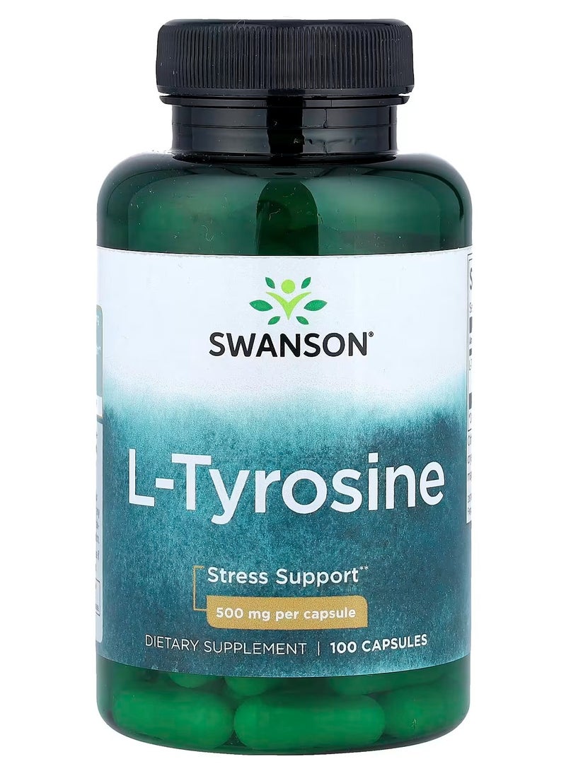 سوانسون، إل-تيروسين، 500 ملغ، 100 كبسولة