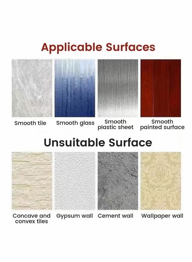 حامل رأس الدش، حامل رأس دش بلاستيكي عالمي محمول باليد، حامل قابل للتعديل للتثبيت على الحائط في الحمام مع لاصق - Image 3