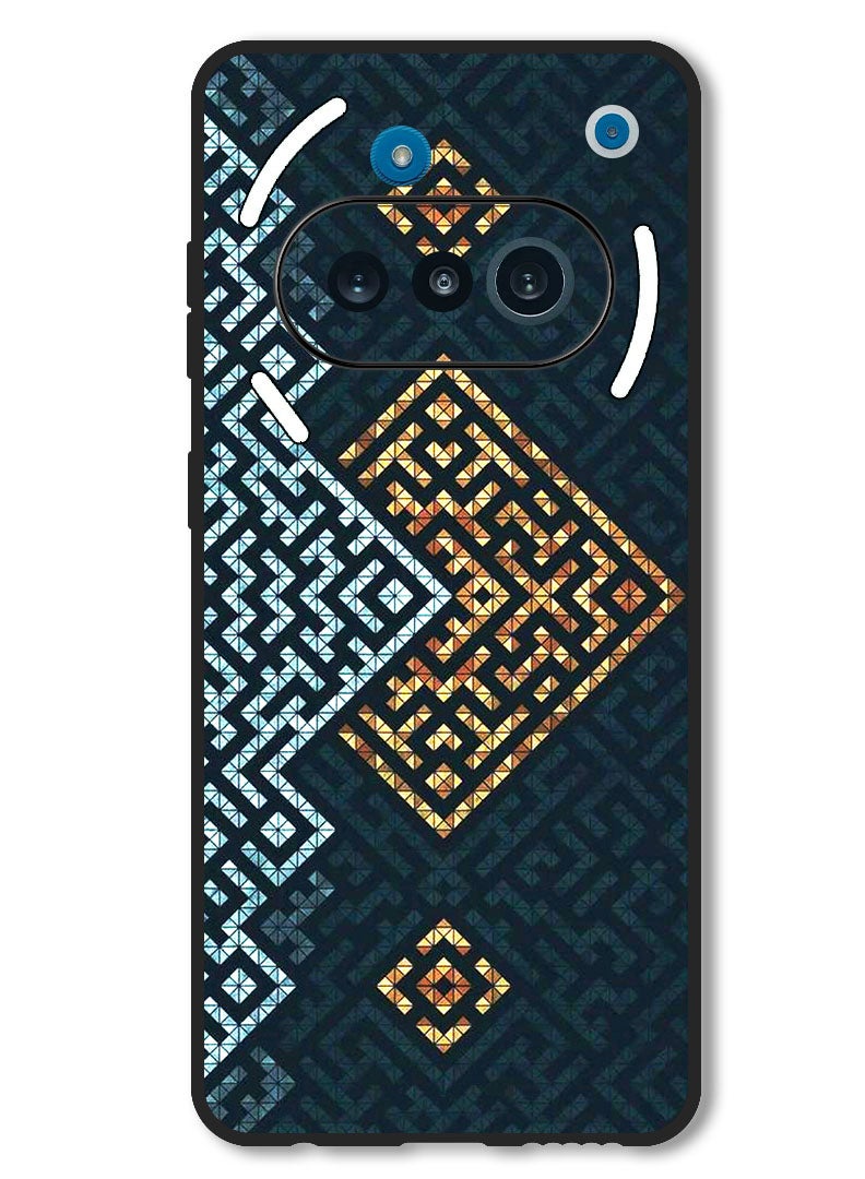 Theodor Case Compatible with Nothing Phone 3a Protection Shockproof Bumper Cover Maze art - Image 1