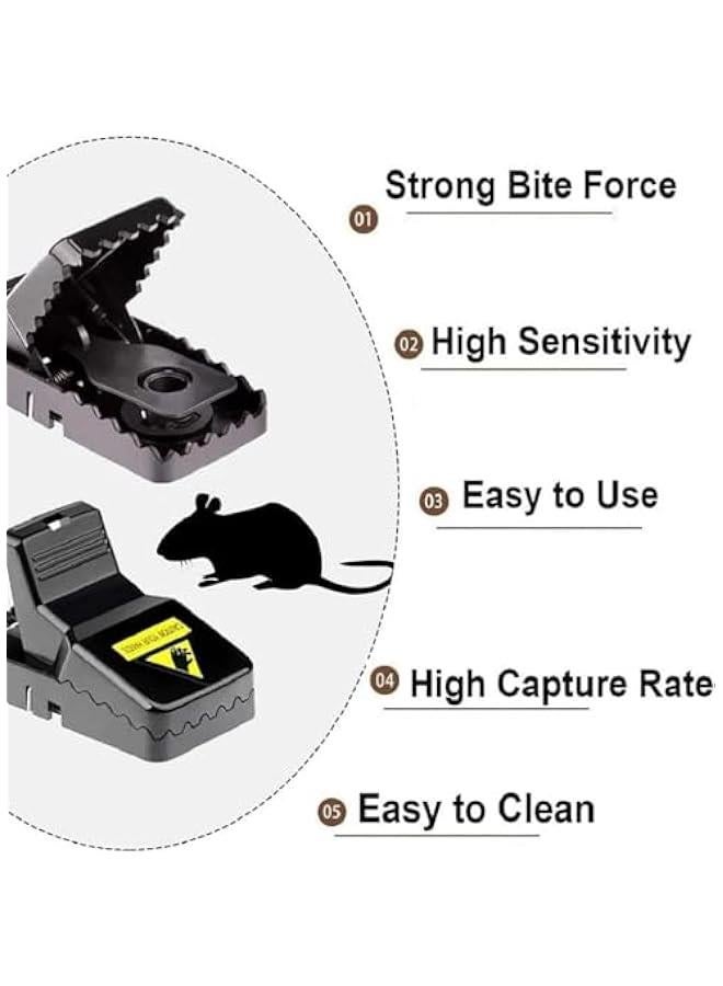 هوكور مصيدة فئران صغيرة للاستخدام في المنزل، مصيدة فئران صغيرة للاستخدام في الأماكن المغلقة سريعة وفعالة وصحية وآمنة للعائلة والحيوانات الأليفة، 4 قطع (52-01) - Image 4