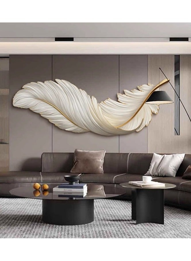 Modern Wall Mount Light LED Dimmable Wall Sconce Lighting White Elegant Feather Design 3000k-6000k LED Wall Lamp for Bedroom Living Room Hallway - Image 3