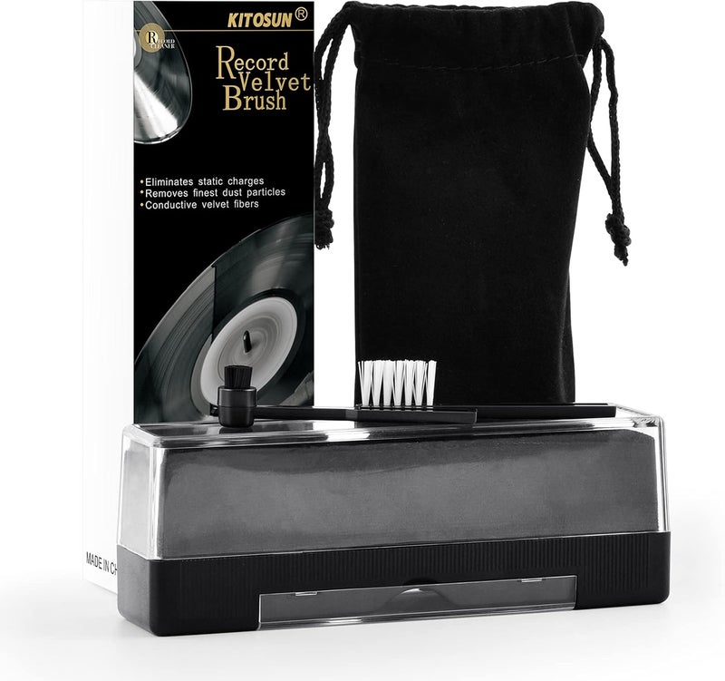 KITOSUN Vinyl Record Cleaner Kit Anti-Static Velvet Pad with Small Stylus Needles Brush Recorders Cleaning Tools for LP Vinyl Album Collection Daily Maintenance Keep Great Sounding Extent Life - Image 2