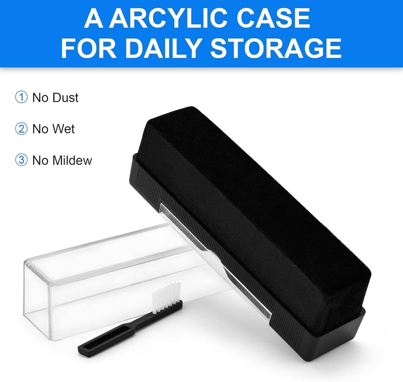 KITOSUN Vinyl Record Cleaner Kit Anti-Static Velvet Pad with Small Stylus Needles Brush Recorders Cleaning Tools for LP Vinyl Album Collection Daily Maintenance Keep Great Sounding Extent Life - Image 3