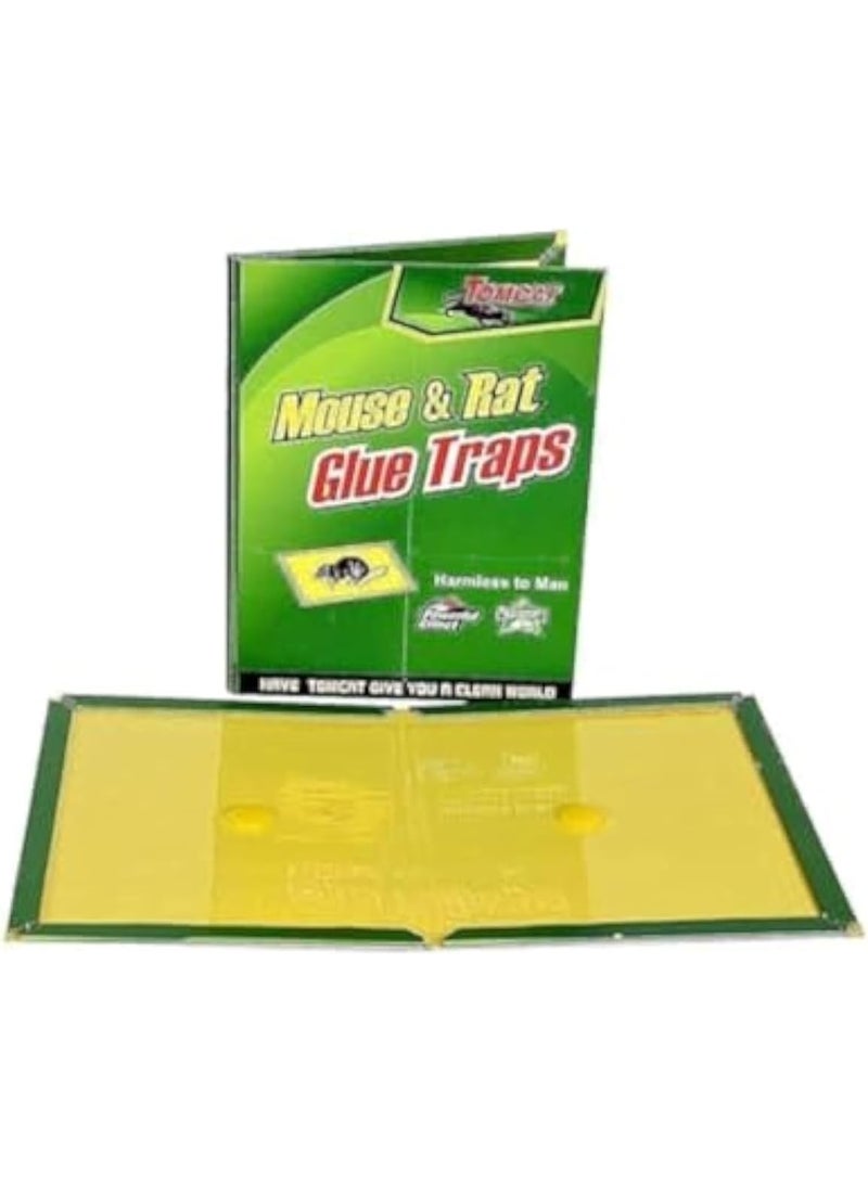 عبوة 12 مصيدة لاصقة للفئران والجرذان - فخ قوي وفعال لمكافحة القوارض - سهل الاستخدام وآمن للاستخدام المنزلي