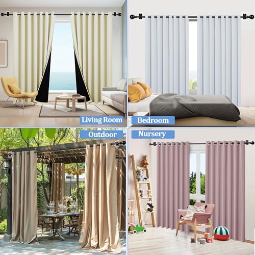 Tidisort 1 Inch Diameter Adhesive Adjustable Curtain Rod No Drilling for Windows 27 to 56",Renter Friendly No Drill Rod with Stick on Bracket, Easy Install No Screw Screwless Apartment Cortineros Para Ventanas - Image 5