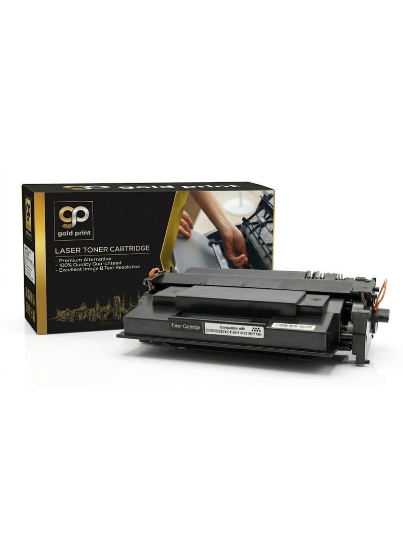 طباعة الذهب Gold Print Premium Toner Cartridge CE505X 05X Universal CF280X 80X Compatible For HP LaserJet P2030 P2033 P2034 P2035 P2036 P2037 P2050 P2053 P2054 P2055 P2056 P2057 Pro 400 M401 M425 Printer 505X 280X 505 280 Canon LBP6300DN - Image 3