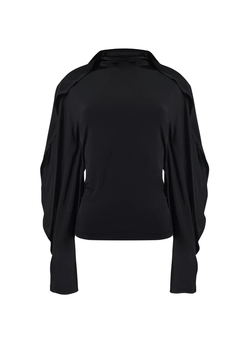 leem Cape Sleeve Fitted Top
