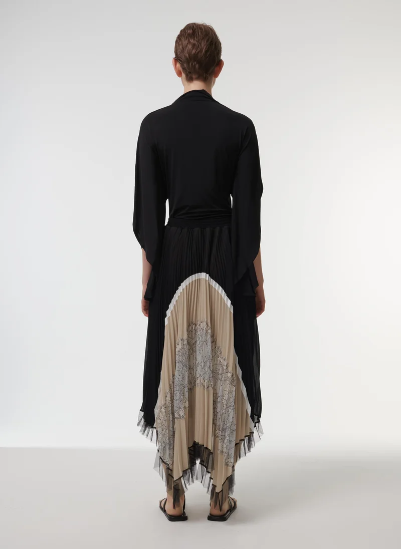 leem Cape Sleeve Fitted Top