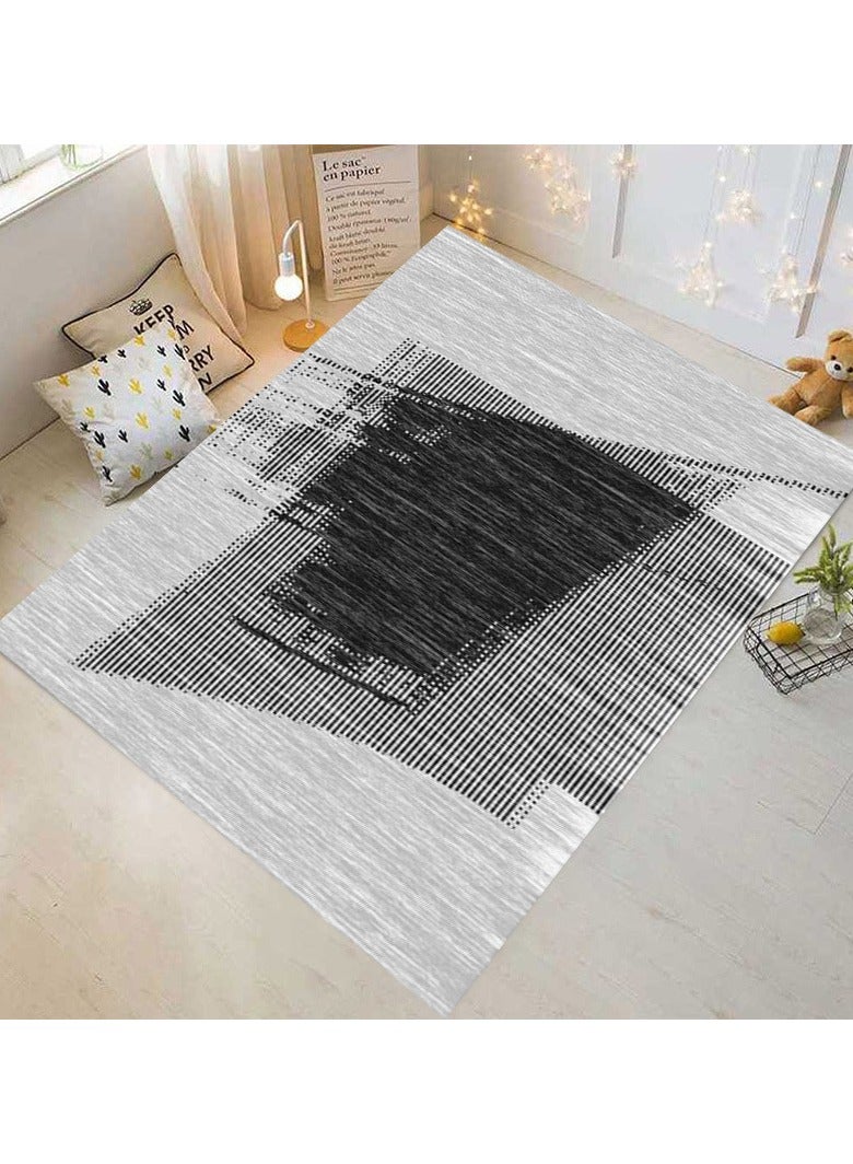 Loquat Squality Abstract Inkjet Rectangular Soft And Comfortable Carpet