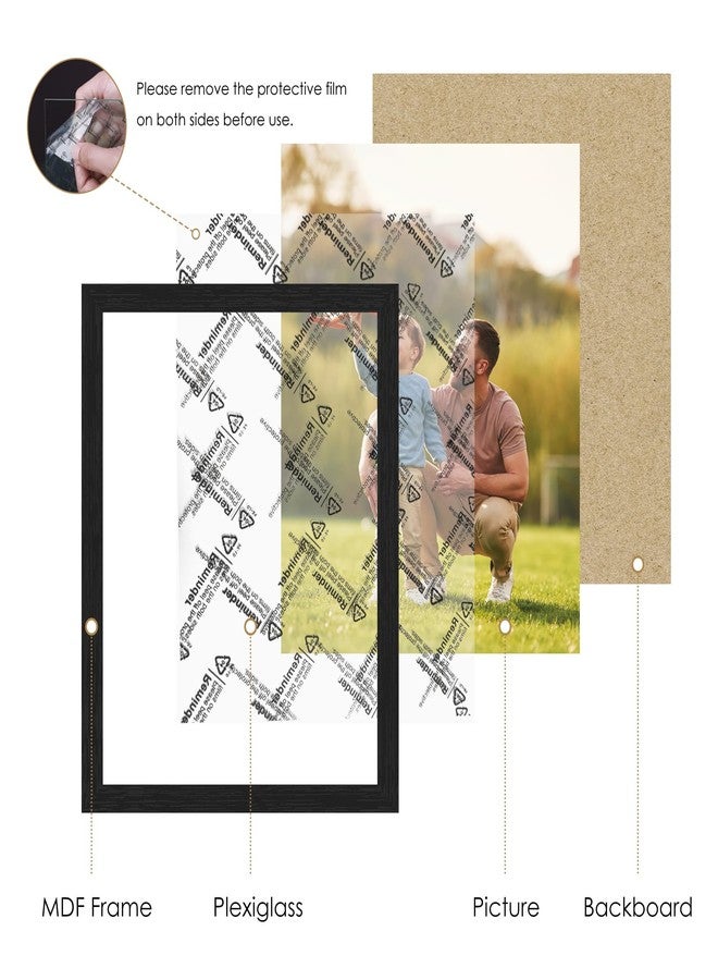 PEALSN 8x10 Picture Frame Set of 15, Wall Gallery Photo Frames for Wall Mounting or Tabletop Display, Black - Image 5