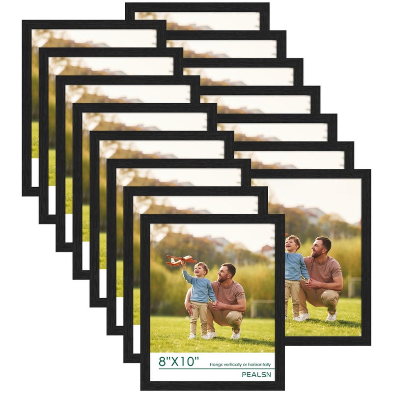 PEALSN 8x10 Picture Frame Set of 15, Wall Gallery Photo Frames for Wall Mounting or Tabletop Display, Black - Image 1