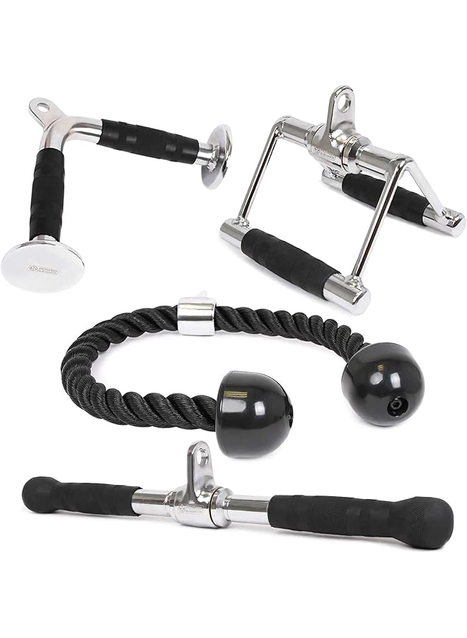 POWER GUIDANCE Triceps Pull Down Attachment Cable Machine Accessories for Home Gym LAT Pull Down Attachment Weight Fitness - Image 1