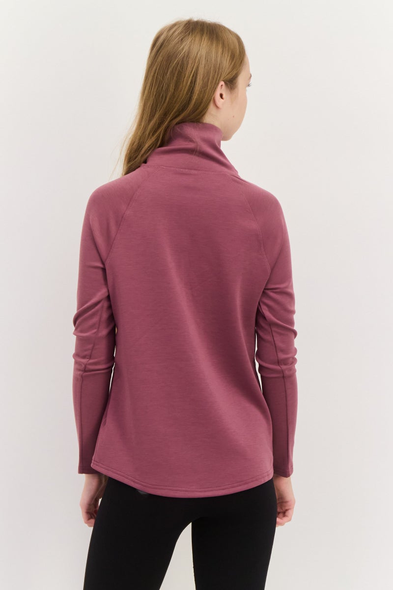 SKECHERS Women Sportswear Fit  Long Sleeve Outdoor Sweatshirts, Purple  - Image 3