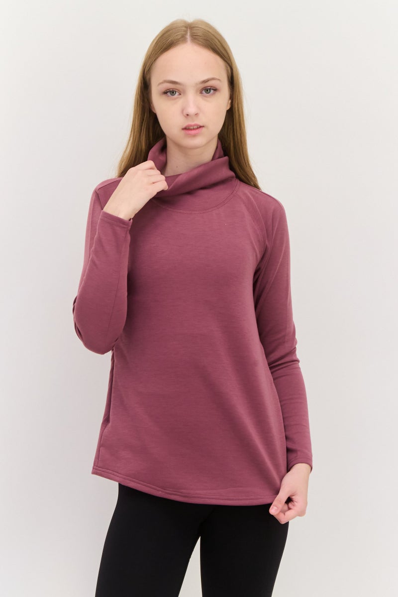 SKECHERS Women Sportswear Fit  Long Sleeve Outdoor Sweatshirts, Purple  - Image 1